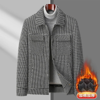 工裝外套休閒夾克-雪尼爾千鳥格加棉男外套4款74hi14【獨家進口】【米蘭精品】