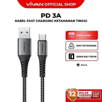 VIVAN VDUAC100 Kabel Data Usb A To Type C 3A 100 Cm