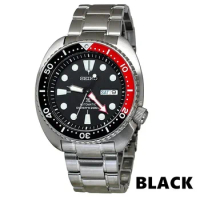 Seiko Men's PADI Water Ghost Automatic Mechanical Watch Diving Watch Silver Strap blue Red Bezel Wrist Watch