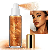 Body Glitter Spray for Body and Hair Body Shimmer Spray Luzer Glow Illuminator Non-Sticky and Quick-