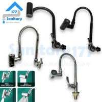 New Terbaru variasi Kran sink dapur air waterfall 4in1-varian keran air cuci piring fleksibel hitam 
