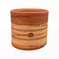 POT BUNGA ANGGREK GERABAH TANAH LIAT SILINDER POLKA D15 - POT ANGGREK SILINDER 03