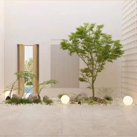 網紅仿真青楓樹大型綠植酒店景觀造景櫥窗茶室櫥窗植物裝飾擺件