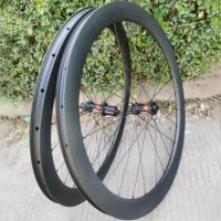 700C Carbon Road Disc Wheelset DT240S 25mm Wide 30mm 35mm 40mm 45mm 55mm 60mm Depth Center Lock Cyclocross Disc Brake wheels
