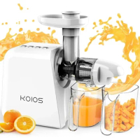 KOIOS Upgraded Juicer Machines, Cold Press Juicer, Slow Masticating Juicers with Two Speed Modes, Juicer Extractor