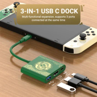 4K HDTV USB 3.0 Port and USB C Charging Travel Dock 100W PD Charging for Nintendo Switch/Nintendo Switch OLED Model
