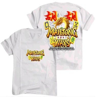 Kaos Atasan dewasa PRIA/WANITA T-shirt kaos katun Oblong Distro MOTIF MAHJONG WAYS2 Putih XL