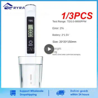 1/3PCS TDS Meter Digital Water Tester 0-9990ppm Drinking Water Quality Analyzer Monitor Filter Rapid Test Aquarium Hydroponics