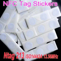 50pcs Ntag213 NFC Tag Sticker 13.56MHz ISO14443A Ntag 213 NFC Sticker Tag Universal Lable RFID Tag for all NFC enabled phones