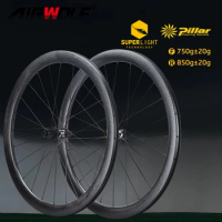 Airwolf Road Wheels Carbon Wheelset Disc Brake 700c 45MM Clincher Road Bike Wheelset With DT350 DT240s Center Lock Carbon Rim