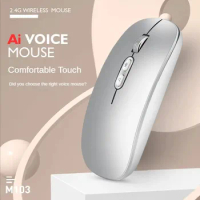 Laptop Intelligent AI Mouse Software Writing Voice Typing Translation Wireless 2.4G Mice Rechargeable Mouse for Game Office