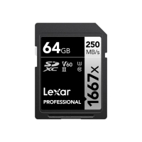 【Lexar 雷克沙】Professional 1667x SDXC UHS-II 64G記憶卡 SILVER 系列