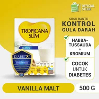 Susu Tropicana Slim DIABTX Vanilla Malt 500 g DIABETX TM - Bantu kontrol gula darah diabetesi