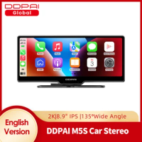 DDPAI M5S Dash Cam 2K Dual Car Camera DDPAI M5S Car DVR up to 256G Storage 8.9inch