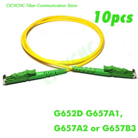 10pcs LSH(E2000)/APC-LSH/APC Fiber Patchcord-SM(9/125) G657B3, G657A2, G657A1 or G652D-1m, 2m or 5m-3.0mm Cable Jumper