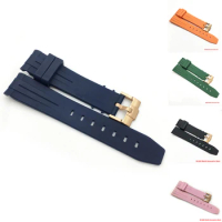 Bliger Watch Strap Stainless Steel Rose Gold Buckle Silver 21mm Cloth Leather Strap