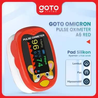 Goto Omicron Pulse Oximeter Fingertip Digital Alat Ukur Saturasi Oksigen Darah A6 RED