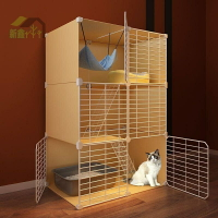 ◆貓籠子家用室內空籠超大自由空間貓屋貓舍窩兩層三層小型貓咪別墅
