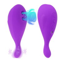 Clitoral Sucking Vibrator Whale Shape 2 Holes Vibrating Tail Clit Sucker Clitoris Stimulator Sex Toys for Women Masturbation
