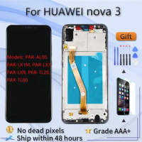 For Huawei nova 3 PAR-AL00 LX1M LX1 LX9 TL20 TL00 LCD screen assembly with front case touch glass,With repair parts LCD Display