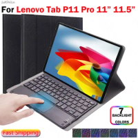 Backlit Bluetooth Keyboard Case For Lenovo Tab P11 TB-J606F Tablet Stand Leather Cover for Lenovo Xiaoxin Pad M10 M10PLUS M10HD
