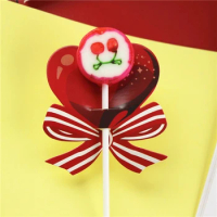 50Pcs Christmas Lollipop Paper Cards Decor Heart Bowknot Paper Cards for Valentine Christmas Candy Gift Wrapping F1FB