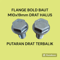 BAUT HEX FLANGE BOLT BAUT M10x19mm DRAT HALUS PUTARAN DRAT TERBALIK KUNCI 14 BAUT BAJA HITAM