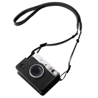 For FUJIFILM instax mini Evo Full Body Camera Genuine Leather Case Bag with Strap