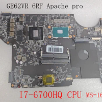 For MSI GE62VR 6RF Apache Pro laptop motherboard i7-6700HQ CPU GTX1060 3GB DDR4 MS-16JB1 VER 1.0 mainboard 100% test