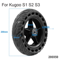 Upgrade Wheels 200x50 Solid Tire Wheel 8 Inch Non-pneumatic Tyre Wheel Hub for Kugoo S1 S2 S3 Electric Scooter Tire Accessories