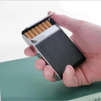 Business Cigarette Case Cigarette Holder Thin Cigarette Case 7 Horizontal Leather Cigarette Case Thin Vertical Style Cigarette
