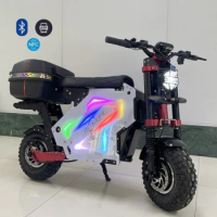 2024 72V 10000Watt 15000W Seated Electric Moped Scooters Bike 60-75MPH 120KMH Speed 300Kg Load E Motorcycle With Delivery Box