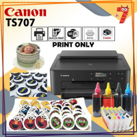 [EDIBLE PRINTER] CANON PIXMA TS707 Wireless Printer With Empty Refillable Ink + 1 SET EDIBLE INK TS-