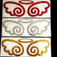Cute Angel Wings Custom Stickers 50 Pieces Wholesale PVC 3D Stereo Reflective Vinyl Decal Sticker Car Exterior Accessories