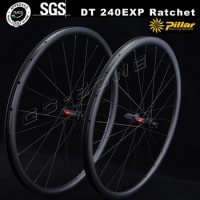 700c Road DT 240 Carbon Wheels Disc Brake Pillar 1423 25mm / 26mm Width UCI Approved Clincher Tubeless Tubular Bicycle Wheelset