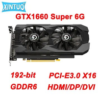 NEW GTX 1660 Super 6G GDDR6 192-Bit Gaming Graphics Card for NVIDIA GeForce GTX1660 Super 6G Video Card HDMI/DP/DVI Mining GPU