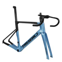 ICAN aero carbon road cycling bicycle frame disc brake bike frameset with aero handlebar