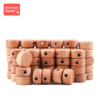 25pc Baby Wooden Olive Oil Beads Baby Teether DIY For Nursing Bracelets Necklace Wooden Blank Rodent Baby Products Newborn Gifts