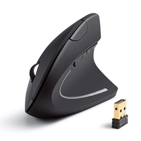 Portable 2.4G Wireless Vertical Ergonomic Optical Mouse Adjustable 1600DPI wireless mouse for PC