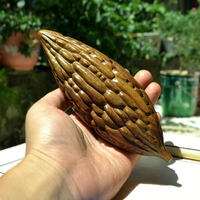 手工木雕金絲楠木苦瓜苦盡甘來手把件文玩手把玩件小擺件陰沉木