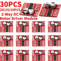 30-5PCS L298N 2-Way DC Motor Driver Module DC 2V-10V 1.5A DC Motor Driver Module Dual H-Bridge Stepper Motor Driver