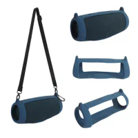 Speaker Silicone Case Travel Carrying Protective Cover With Strap and Carabiner For Jbl Charge5 Bluetooth Audio Speaker