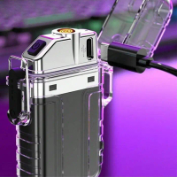 Lampu Senter Korek Api Mini Led 3 Mode USB Waterproof / Recharger