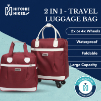 HH 22 Inch 4 Wheels Foldable Travel Luggage Lugage Trolley Bag Bags Duffle Duffel Bagasi Beg Roda Ba