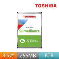 TOSHIBA 東芝 S300 PRO 8TB 3.5吋 7200轉 256MB AV影音監控內接硬碟(HDWT380UZSVA)