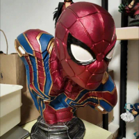 Genuine 38cm Marvel lron Armor Spider Man Handmade Hero Expedition Movie Surrounding Gk ModelStatue Bust Decoration Boys kid Gif