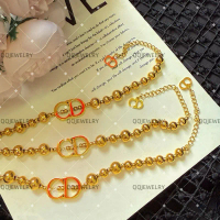 QQJeWELRY Titanium Steel Rantai Tangan Gelang Boba Cidi Boleh Laras Letter Beads No Fade Premium Qua