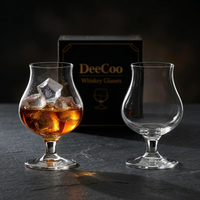 DeeCoo 2 Pack Crystal Whiskey Bourbon Scotch Glasses Wine Tasting Glasses 7 oz Shot Glasses Set Old