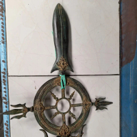 Tombak Pusaka Kala Cakra Hitam Besar Antik Unik Langka