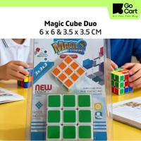 GOCART ID | Cube Puzzle Rubik 3x3 Original Magic Cube White Base Bebas Jeda Anti Macet Paket Duo